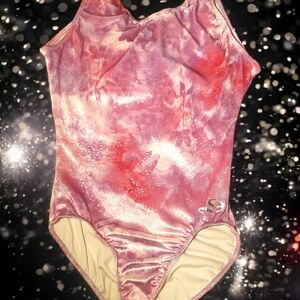 Adult Xtra Small Pink and Purple Sparkly Floral Leotard From Dreamlight